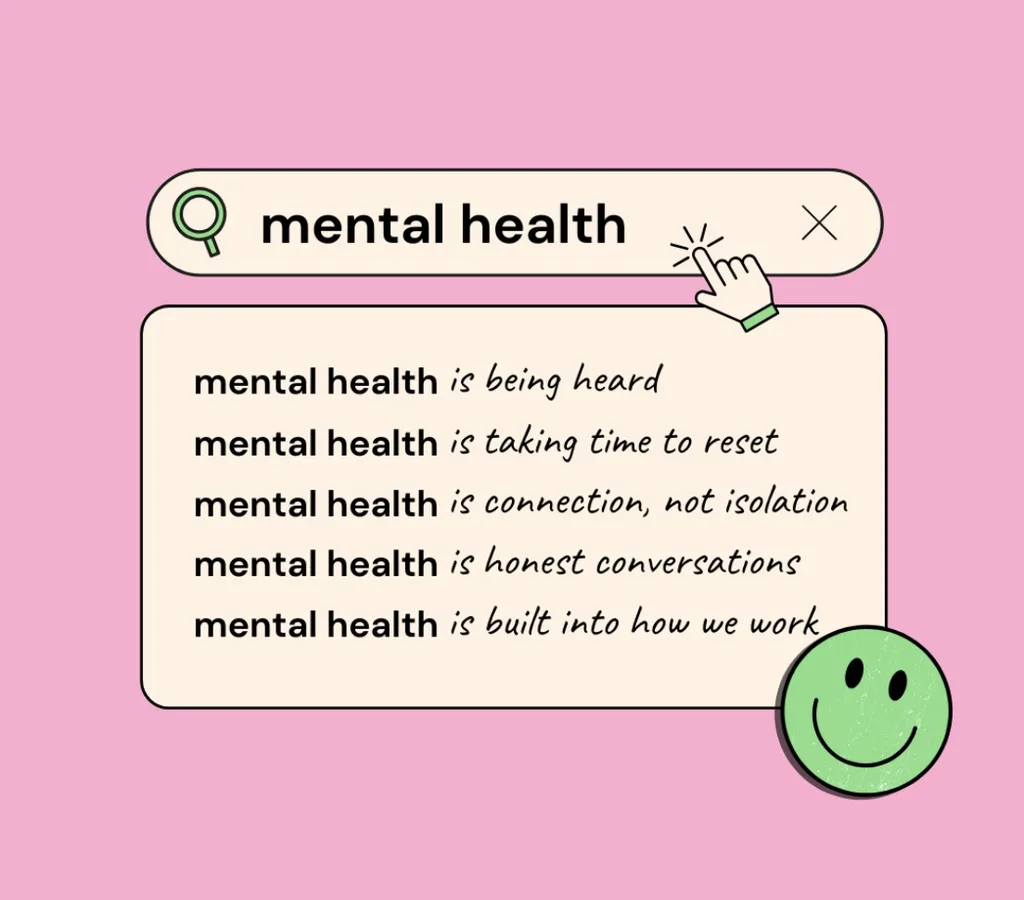Mental health at work graphic